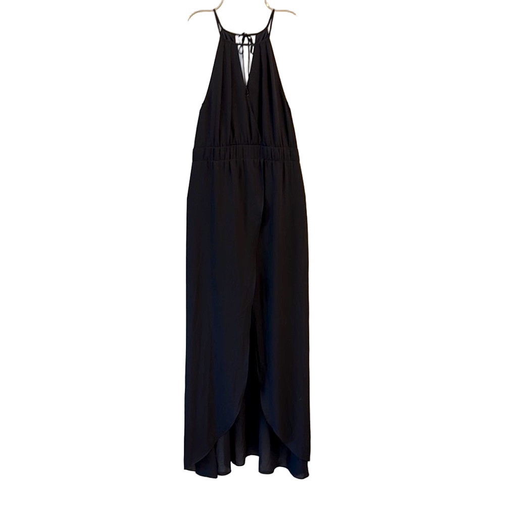 Express Runway Sample Black High-Low Halter Romper Dress Evening Size 6 New - Picture 13 of 16
